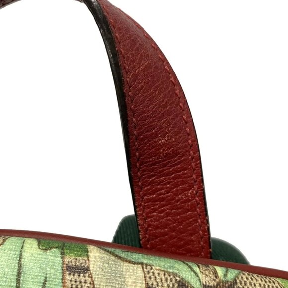 GUCCI GG Supreme Tian Small Backpack Beige Red Multi PVC Leather - 889-071825 - Picture 8 of 14